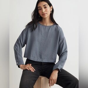 Madewell Tulip Back Long Sleeve Top